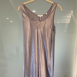 Vince Silver Satin Tank Dress